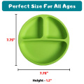 Wholesale Baby Feeding Round shaped Silicone dinner plate with suction cup